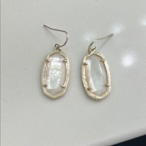 Lee Gold Drop Earrings in Ivory Mother-of-Pearl